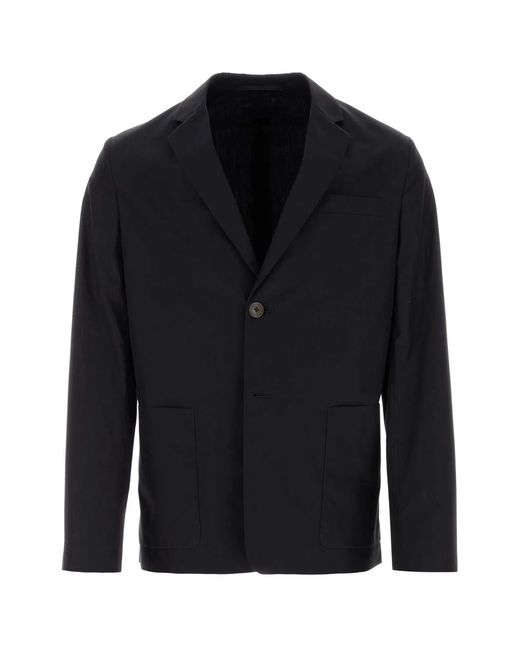 Prada Blue Midnight Cotton Blazer for men