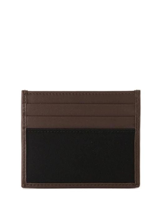 Prada Black Calf Leather Credit Holder for men