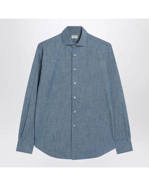 Xacus Blue Light Denim Tailor Fit Shirt for men