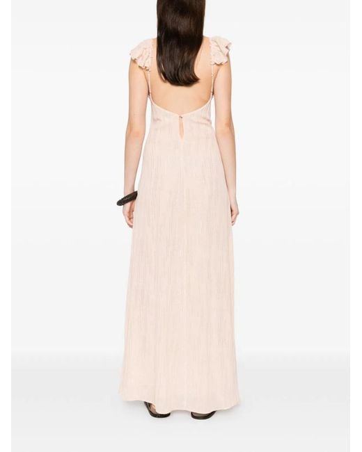 Forte_forte White V-Necked Long Dress