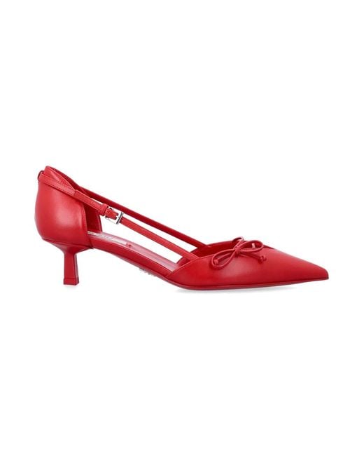 Prada Red Leather Pumps