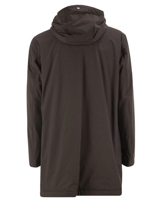 Herno Gray Lightweight Stretch Technical Parka With Hood for men