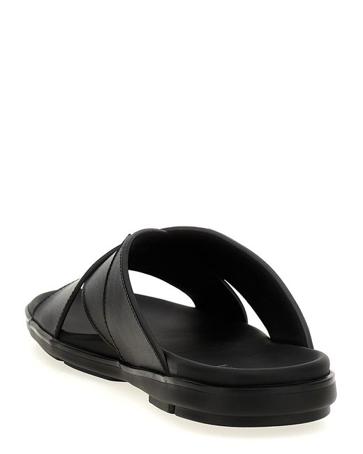 Prada Black Logo Sandals for men
