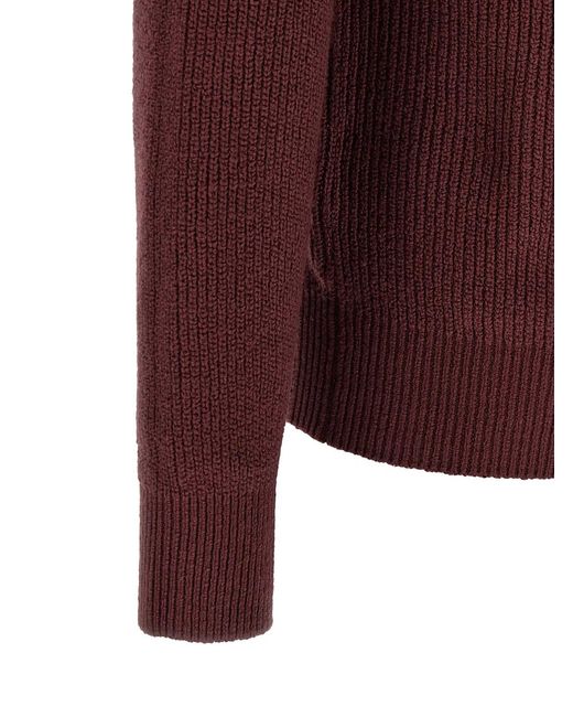 Brunello Cucinelli Purple Malfilé Cotton Cardigan for men