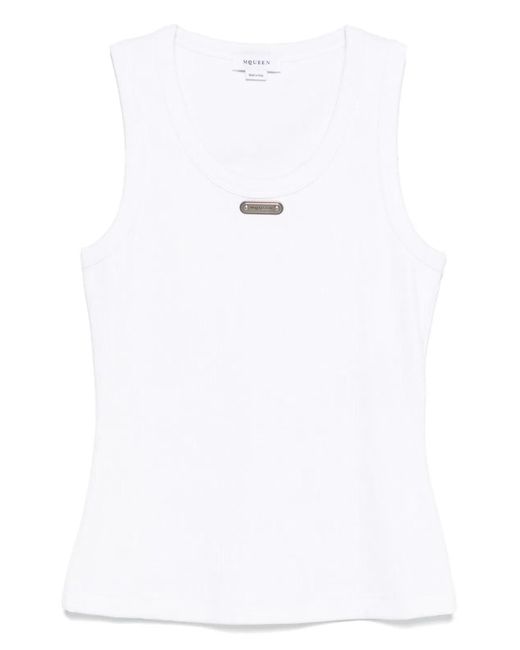 McQueen White Optical Cotton Sweaters