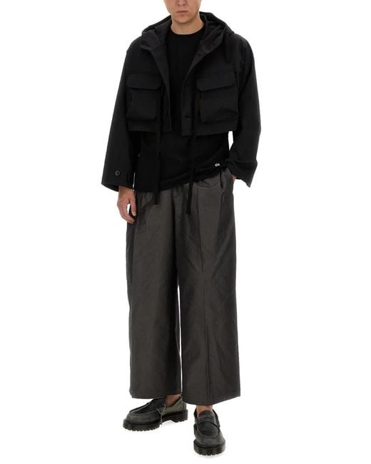 A.I.E. Black Cropped Jacket for men