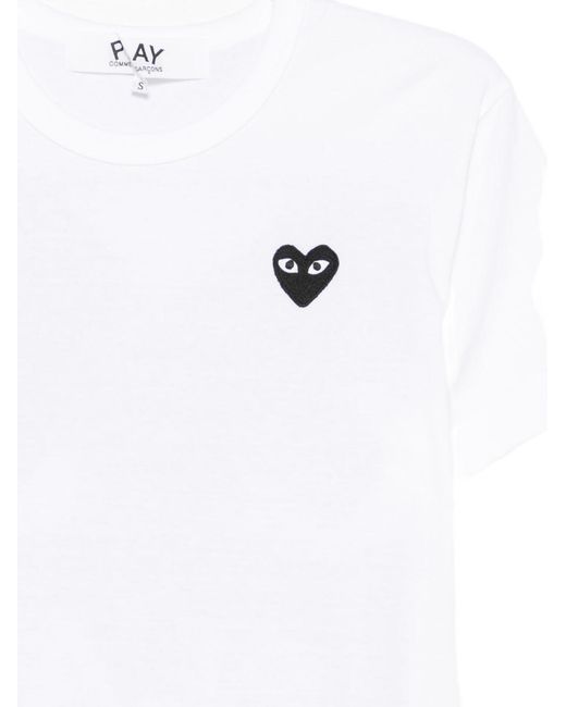 Comme des Garçons White Heart Cotton T-Shirt