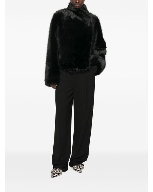 BB COUTURE Black Jackie Faux Fur Jacket