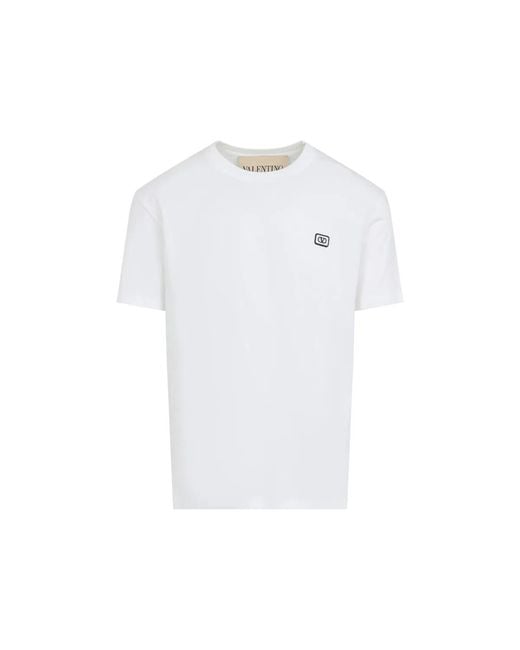 Valentino White Cotton T-Shirt for men