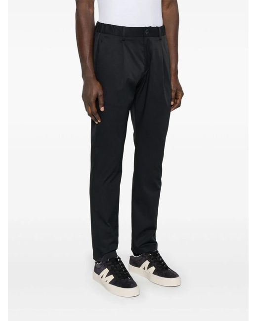 Herno Blue Elastane Trousers for men