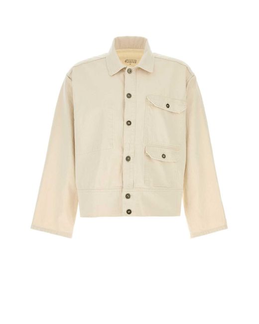 Maison Margiela Natural Melange Sand Denim Jacket for men