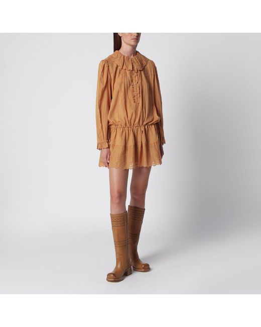 Isabel Marant Brown Isabel Marant Etoile Lenora Caramelcolored Cotton Dress