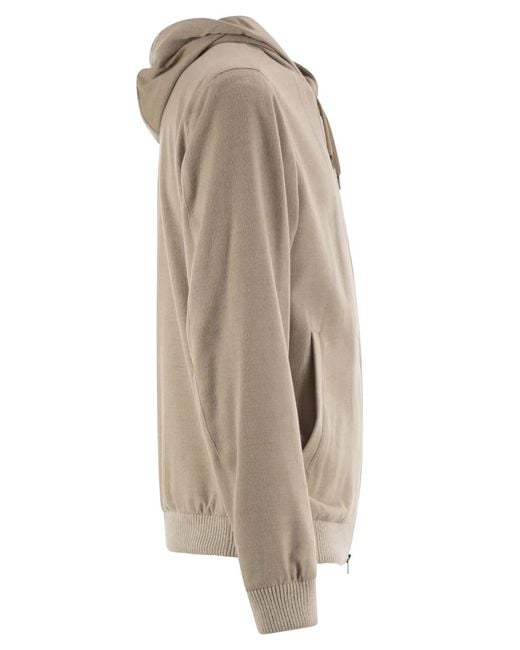 Herno Brown Lightweight Hooded Jacket for men