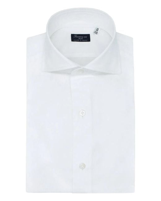 Finamore 1925 White Cotton Shirt for men
