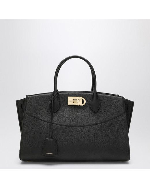 Ferragamo Black Studio L Bag In