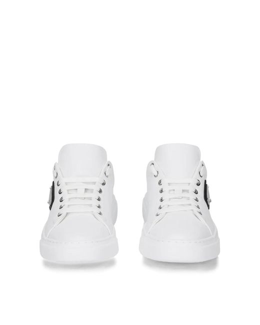 Philipp Plein White Lo-Top Iconic Plein Logo Sneakers for men