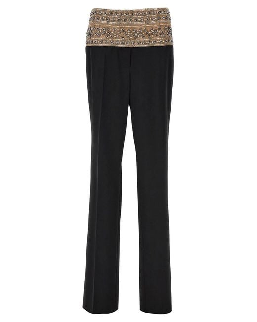 Stella McCartney Black 'Smoking' Crystal Trousers