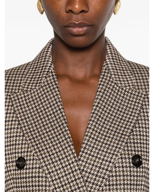 Max Mara Black Houndstooth Jersey Jacket