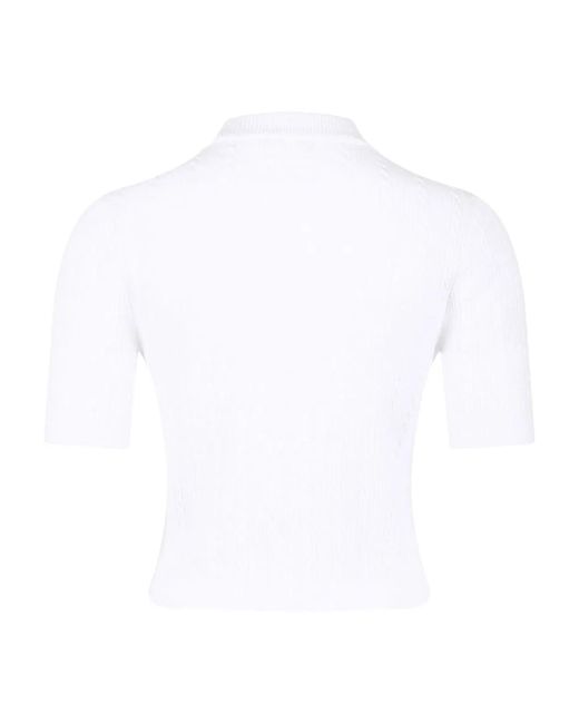 Balmain White Crewneck Cardigan