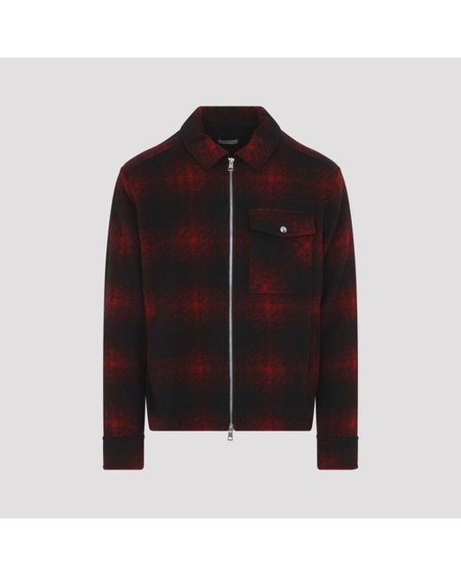Moncler Red Bright Shirt Jacket for men
