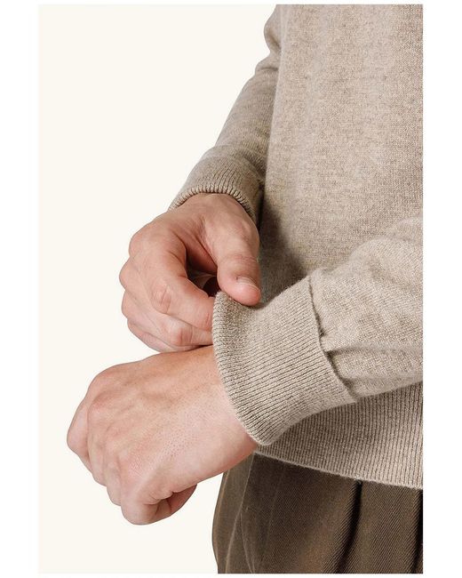 Drumohr Natural Nude Neutrals Cashmere Crewneck for men