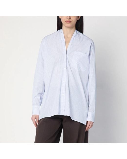 6397 White Checkered Cotton Shirt
