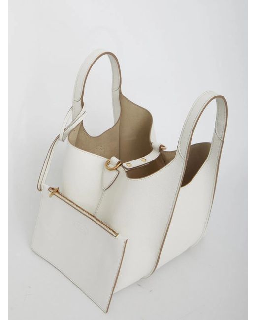 Tod's White Borsa Shopping T Timeless