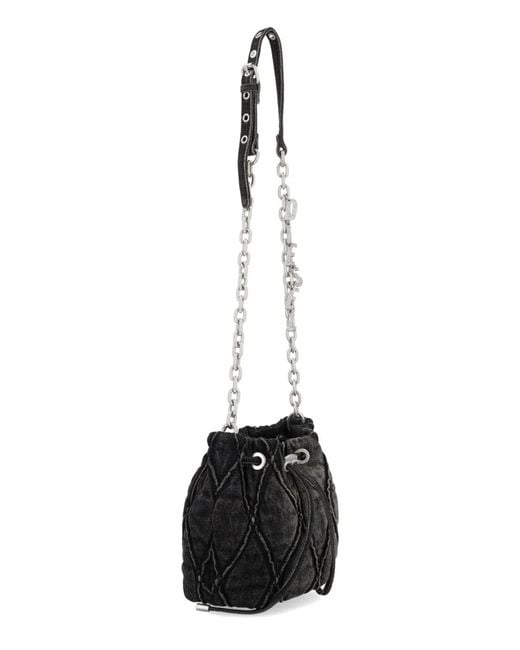 DIESEL Black Charm-D Bucket S Bag