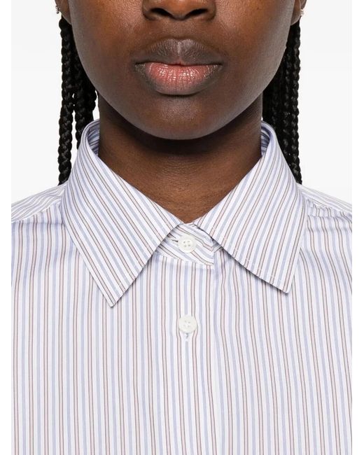 Prada White Embroidered Poplin Oversize Shirt