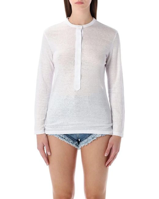 Isabel Marant White Isabel Marant Etoile Marant Étoile Lucy Linen T-Shirt