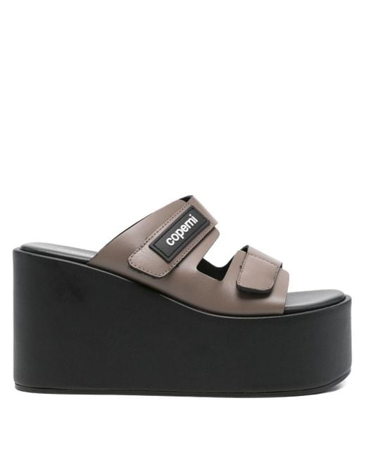 Coperni Women's Black Patch Wedge Sandal