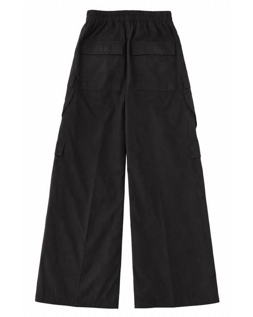 Rick Owens Black Cotton Trousers for men