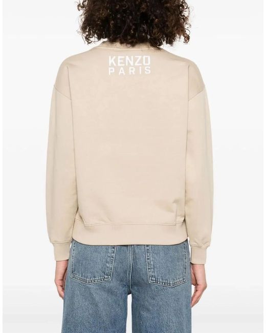 KENZO White Happy Tiger Logo Sweatshirt