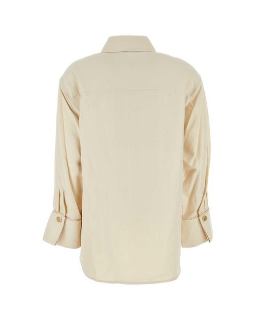 Camilla & Marc White Sand Cotton And Polyester Cipher Oversize Shirt