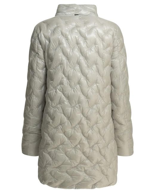 Herno Gray "Resort" Long Down Jacket