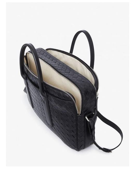 Bottega Veneta Black Getaway Large Briefcase for men