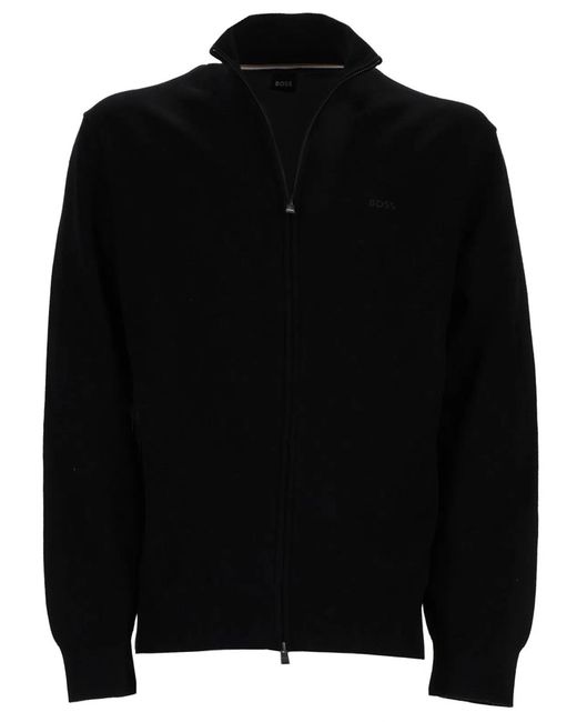 Boss Black Cardigan Con Logo for men
