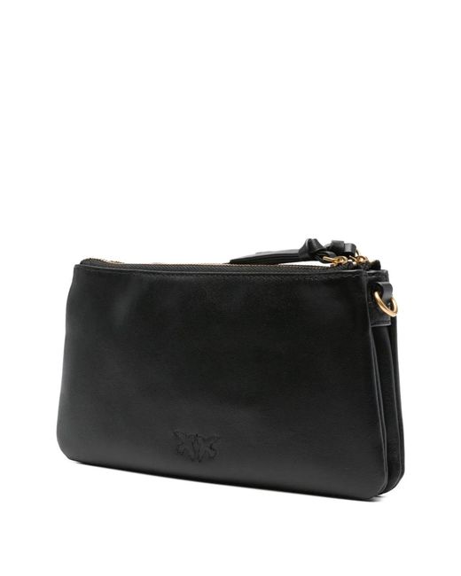 Pinko Black Leather Mini Double Bag