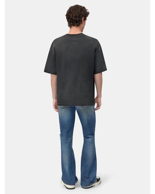 Amiri Blue Spliced Logo T-Shirt for men