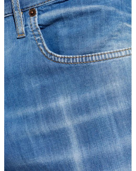 DSquared² Blue Cotton Trousers for men