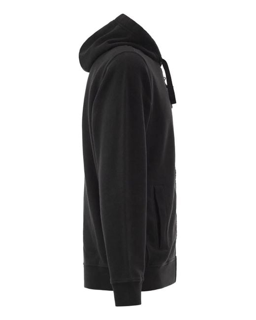 Stone Island Black Regular Fit Hooded Sweatshirt for men