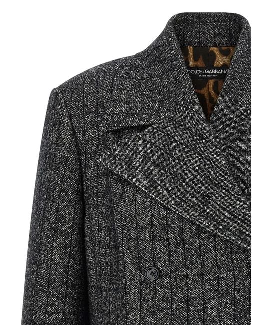 Dolce & Gabbana Black Dolce & Gabbana Striped Wool Blazer