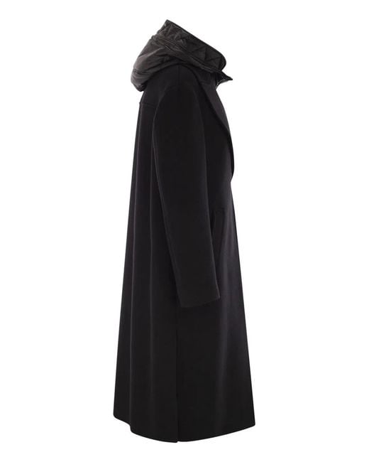 Fay Black Double Front Coat