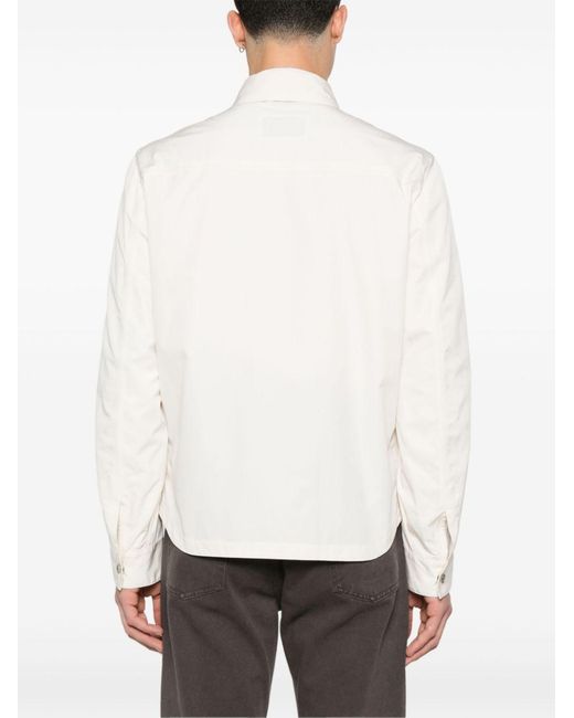Brunello Cucinelli White Shirt-Style Outerwear Unlined for men