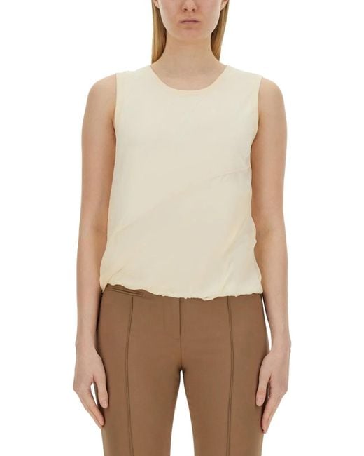 Helmut Lang Natural Jersey Tank Top