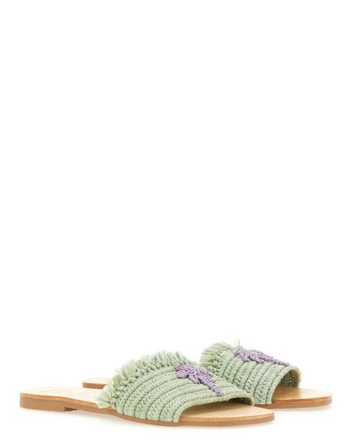 Manebí White Manebi Sandal With Logo