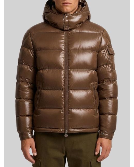 Moncler Brown Polyamide Down Maya Jacket for men
