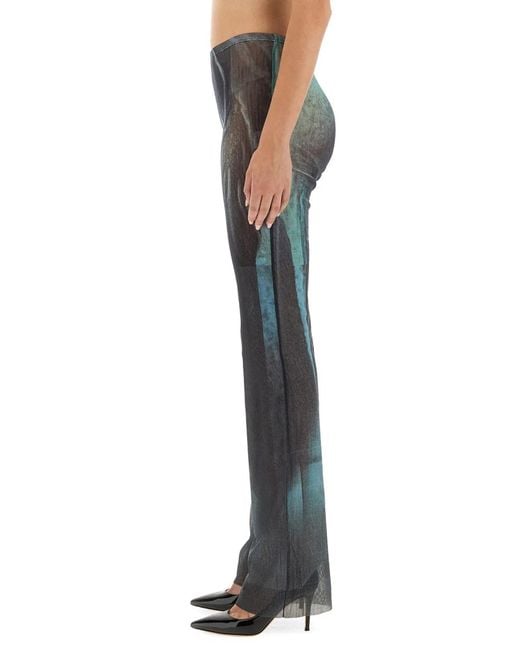 Jean Paul Gaultier Blue "Water" Mesh Pants