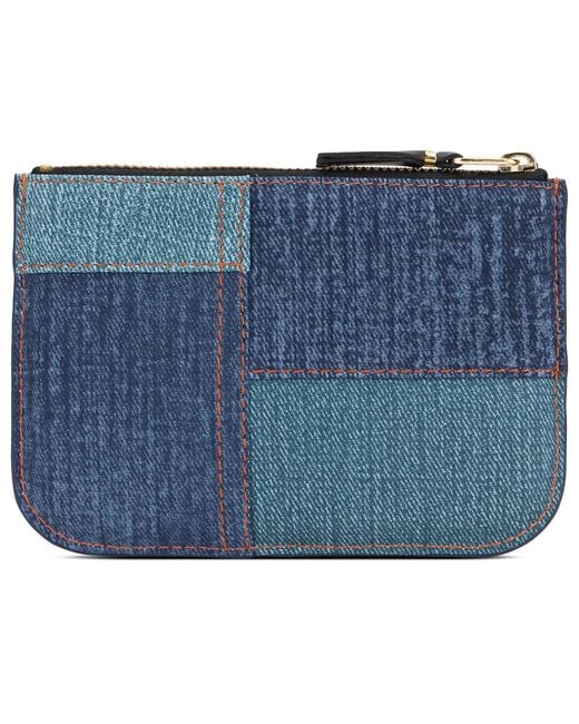 Comme des Garçons Blue Wallet Denim Patchwork Wallet