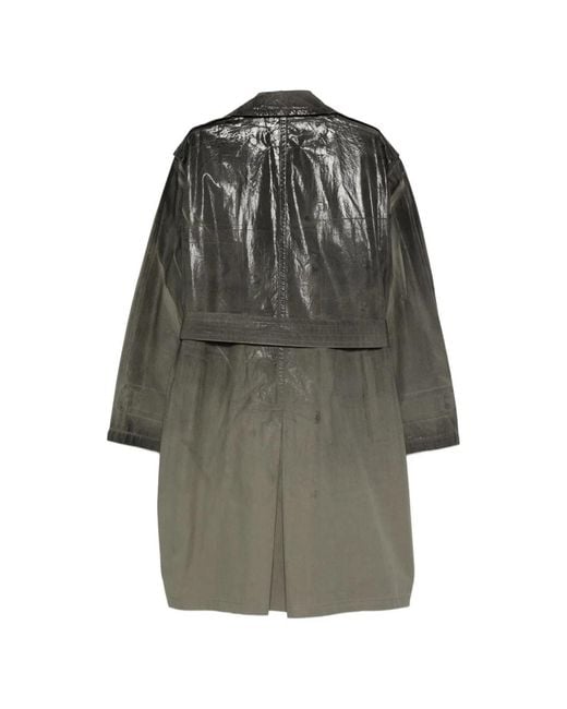 Maison Margiela Gray Leather Coat